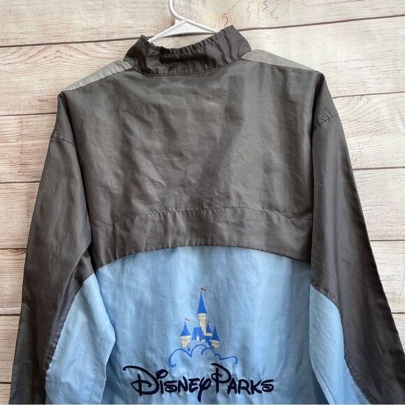 DISNEY PARKS EMBROIDERED WINDBREAKER IN BLUE AND GRAY - Picture 5 of 11